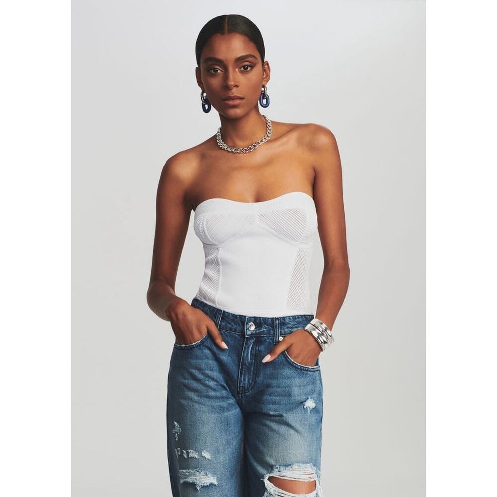 Retrofete Lena Bodysuit In White Size XS Brand New With Tags